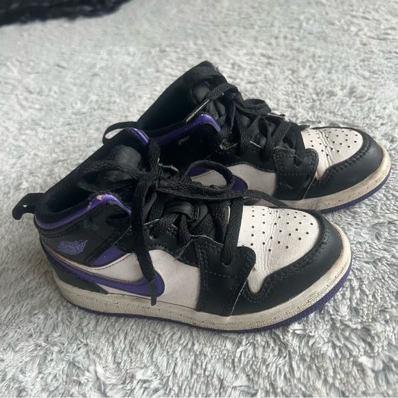 Jordan 1 Mid (TD) Toddlers Shoes Black- size  9C - Picture 10 of 10